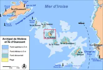 À mi-chemin entre le Conquet et l'Aber-Ildut, la pointe permet d'observer par beau temps les îles de l'archipel de Molène et Ouessant.
