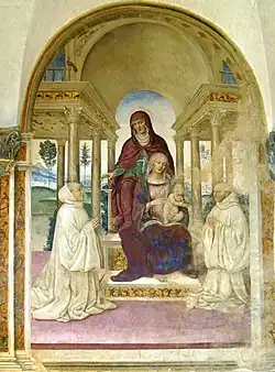 Sainte Anne trinitaire, réfectoire du monastère de Sant'Anna in Camprena&nbsp;(it).