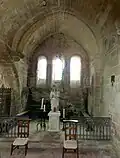 Chapelle de la Vierge, vue vers l'est.