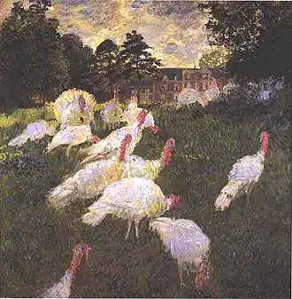 Claude Monet: Les Dindons, 1877 (musée d'Orsay), inscrit au Cat. Raisonné Wildenstein - n° 416