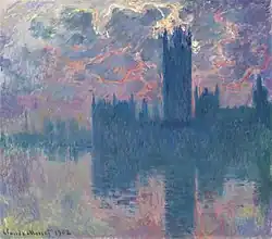 Le Parlement, soleil couchant.