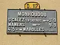 Plaque de cocher D117.