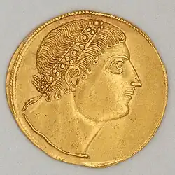 Multiple d'or de Constantin, Thessalonique, 327 EC.