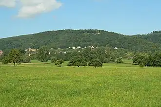 Vue du Mont Saint-Michel (Vasgovie du Sud) depuis Saint-Jean-Saverne