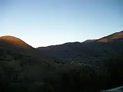 Paysage et village de Lourde