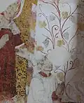 Fresque murale du XVIe&nbsp;siècle, saint Vincent.