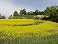 La colline au nord-est du village.