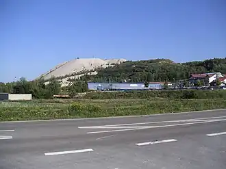 Vue aérienne de la station.