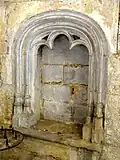 Collatéral sud, piscine liturgique.