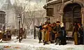 Scène de rue de Montréal, huile sur toile, 1890.