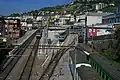 Vue en plongée de la gare.