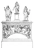 Dessin d'Alexandre Lenoir, musée des Monuments français (1806).