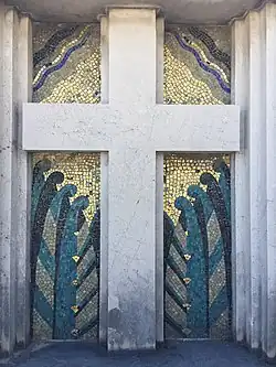 Mosaïque de pâte de verre, style Art Déco.