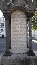 Liste des morts de la Première Guerre mondiale sur le monument aux morts 2.