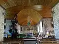 L'église paroissiale Saint-Gildas, vue intérieure.