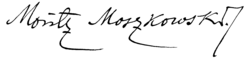 signature de Moritz Moszkowski
