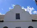 Rolwerkgevel, pignon à volutes, Morkel House, Afrique du Sud.