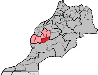Localisation de Province d'Al Haouzⵜⴰⵎⵏⴰⴹⵜ ⵏ ⵍⵃⴰⵡⵣ