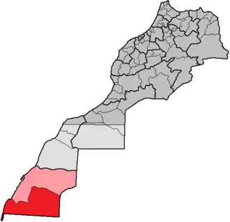 Localisation de Province d'Aousserd