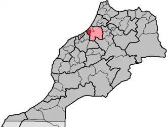 Localisation de Préfecture de Skhirate-Témara