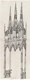 Banc d'œuvre, ancienne chaire des officiants de la Sainte-Chapelle de Bourges.