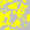 Ensemble de Boole Matheron à grains Poissoniens (jaune)