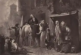 Mort du marquis de Lescure, huile sur toile de Louis Latouche, 1863.
