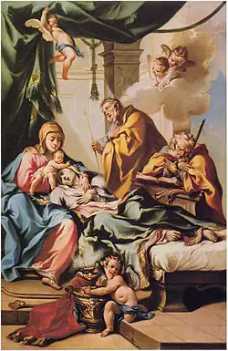 La Mort de sainte Anne, église de San Zeno al Foro, Brescia.