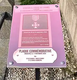 Citation à l'ordre de l'Armée.
