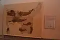 Partie d'une mosaïque romaine représentant des poissons