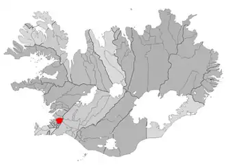 Localisation de Mosfellsbær