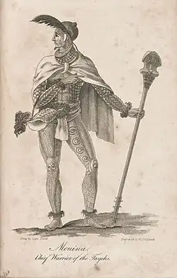 Mwina, ariki nui (chef de clan) et son u'u.