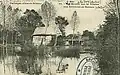 Le moulin de Pasdavy sur la Vilaine au début du XXe&nbsp;siècle (carte postale).