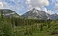 Le Mount Lorette (Alberta) (en), dans le pays de Kananaskis. Juillet 2023.
