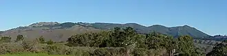 Vue du mont Tamalpais depuis le point de vue de Muir Beach.