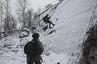 Entrainement en montagne du 886e&nbsp;bataillon de reconnaissance.