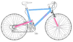 dessin d'un VTT