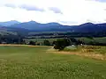 Vue sur la Montagne Noire (Čierna hora) aux alentours du bourg de Klenov.