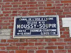 Plaque de l'écluse no&nbsp;12.