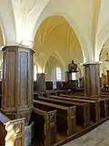 Vue par la 2e&nbsp;grande arcade du sud.