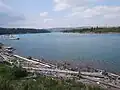 L'embouchure de la rivière Ghost dans le lac Ghost