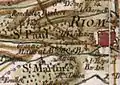 « Mausat » sur la carte de Cassini (vers 1777).