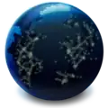 Logo de Nightly (version expérimentale non testée de Firefox) de 2011 à 2013