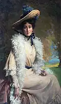 Femme portant un Boa
