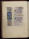 Mars : Signe astrologique des Poissons (enluminure marginale, fol.2v).
