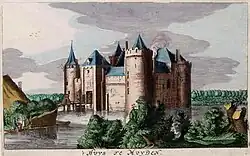 Image du château dans l'Atlas van Loon, en 1649.