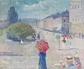 Printemps sur l'avenue Karl Johan (1890, Musée d'art de Bergen)