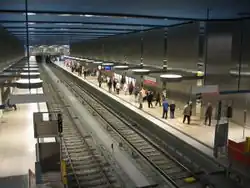 Station Olympia-Einkaufszentrum.