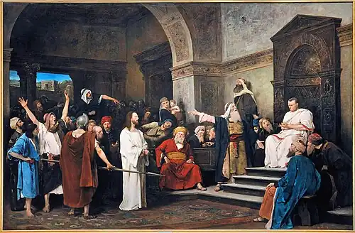 Le Christ devant Pilate (Krisztus Pilátus előtt, 1881) (Musée Déri, Debrecen)