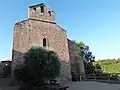 Le mur pignon de l'église Saint-Michel.